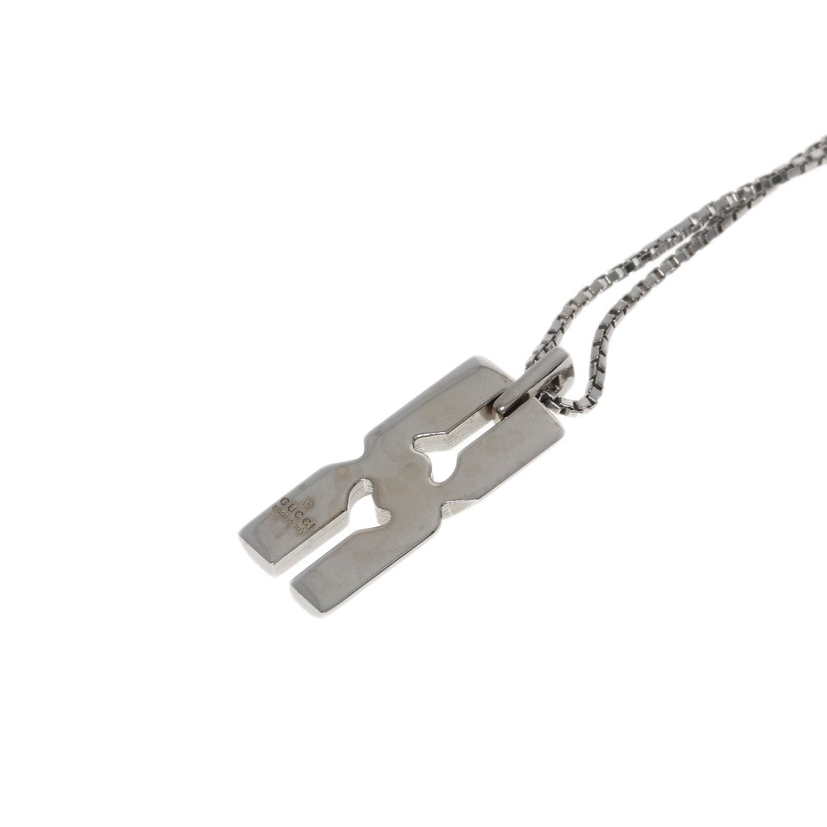 GUCCI Infinity Necklace K18 White Gold Ladies [Used]