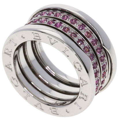 BVLGARI B.zero1 4-band Garnet #49 Ring K18 White Gold Ladies [Used]