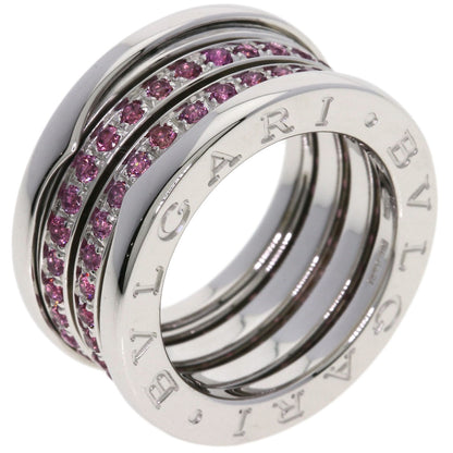 BVLGARI B.zero1 4-band Garnet #49 Ring K18 White Gold Ladies [Used]