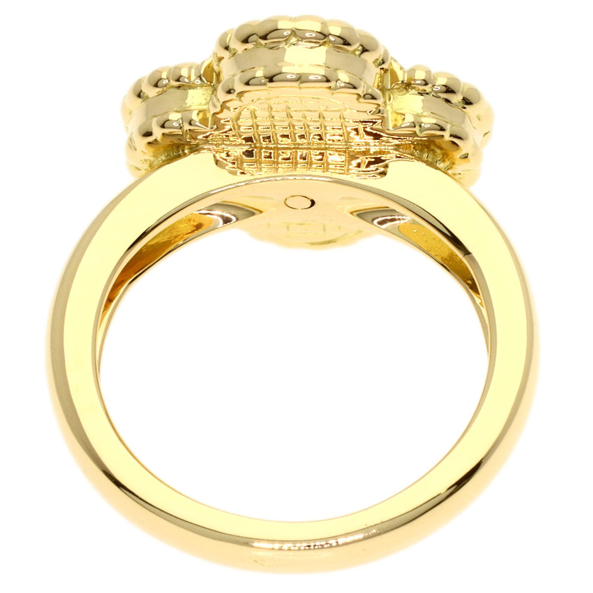Van Cleef & Arpels Vintage Alhambra Diamond Shell Ring K18 Yellow Gold Ladies [Used]