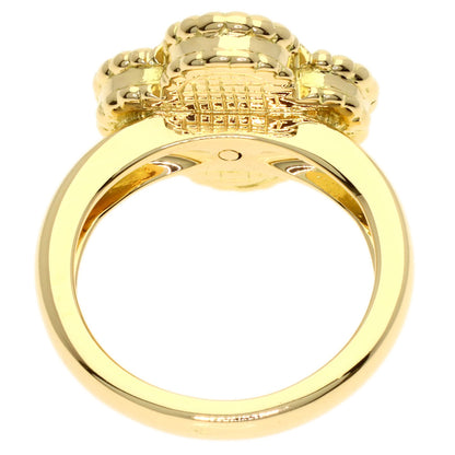Van Cleef & Arpels Vintage Alhambra Diamond Shell Ring K18 Yellow Gold Ladies [Used]