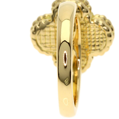 Van Cleef & Arpels Vintage Alhambra Diamond Shell Ring K18 Yellow Gold Ladies [Used]