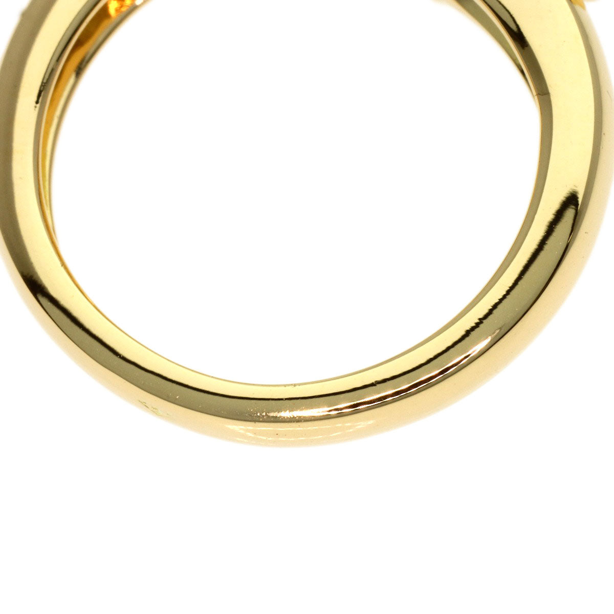 Van Cleef & Arpels Vintage Alhambra Diamond Shell Ring K18 Yellow Gold Ladies [Used]
