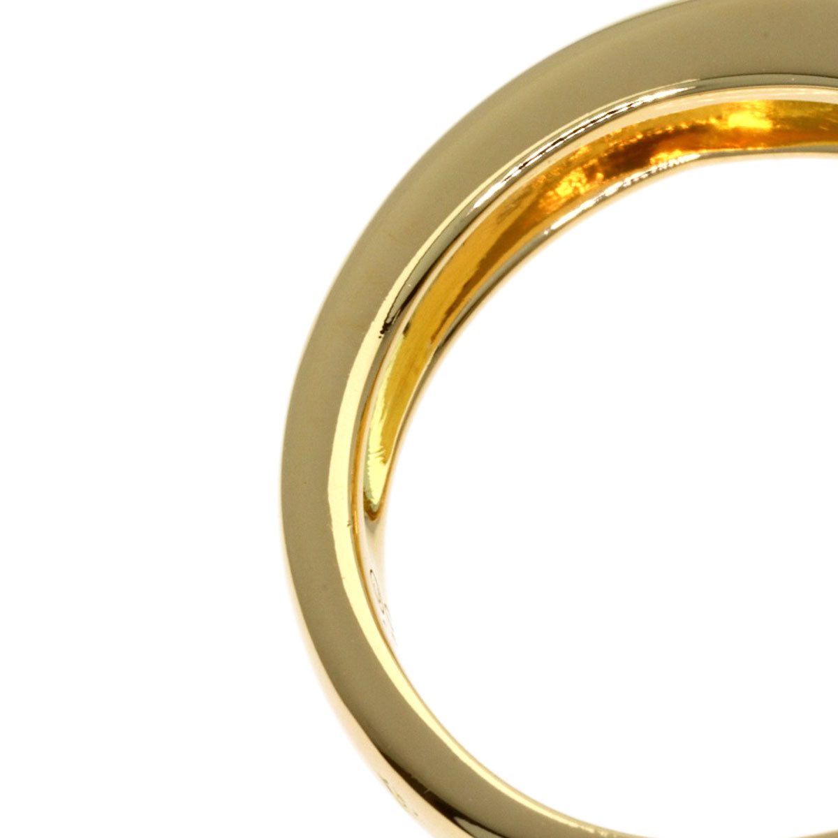 Van Cleef & Arpels Vintage Alhambra Diamond Shell Ring K18 Yellow Gold Ladies [Used]