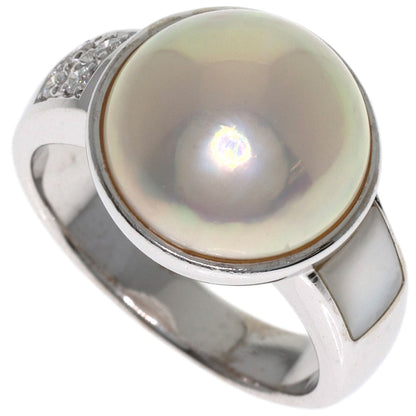 TASAKI Mabe Pearl Pearl Diamond Ring K18 White Gold Ladies [Used]