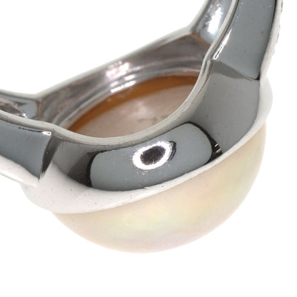 TASAKI Mabe Pearl Pearl Diamond Ring K18 White Gold Ladies [Used]