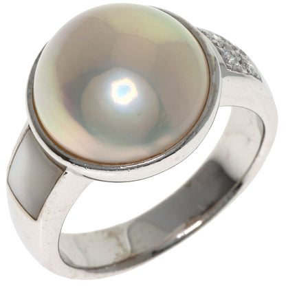 TASAKI Mabe Pearl Pearl Diamond Ring K18 White Gold Ladies [Used]