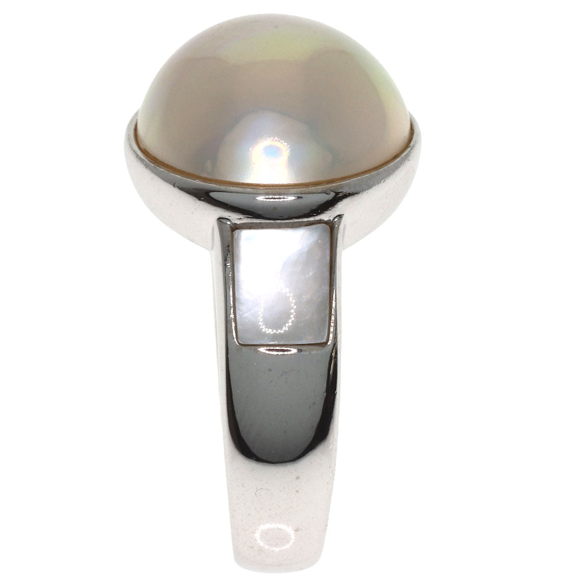 TASAKI Mabe Pearl Pearl Diamond Ring K18 White Gold Ladies [Used]