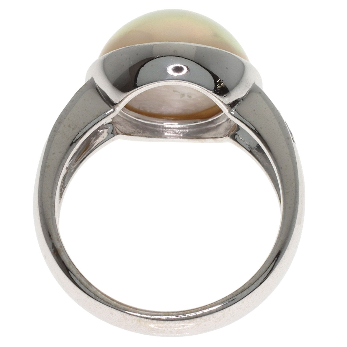 TASAKI Mabe Pearl Pearl Diamond Ring K18 White Gold Ladies [Used]