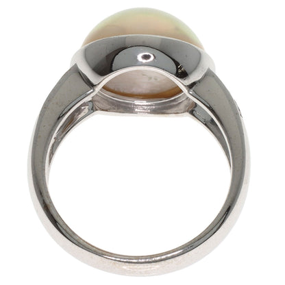 TASAKI Mabe Pearl Pearl Diamond Ring K18 White Gold Ladies [Used]