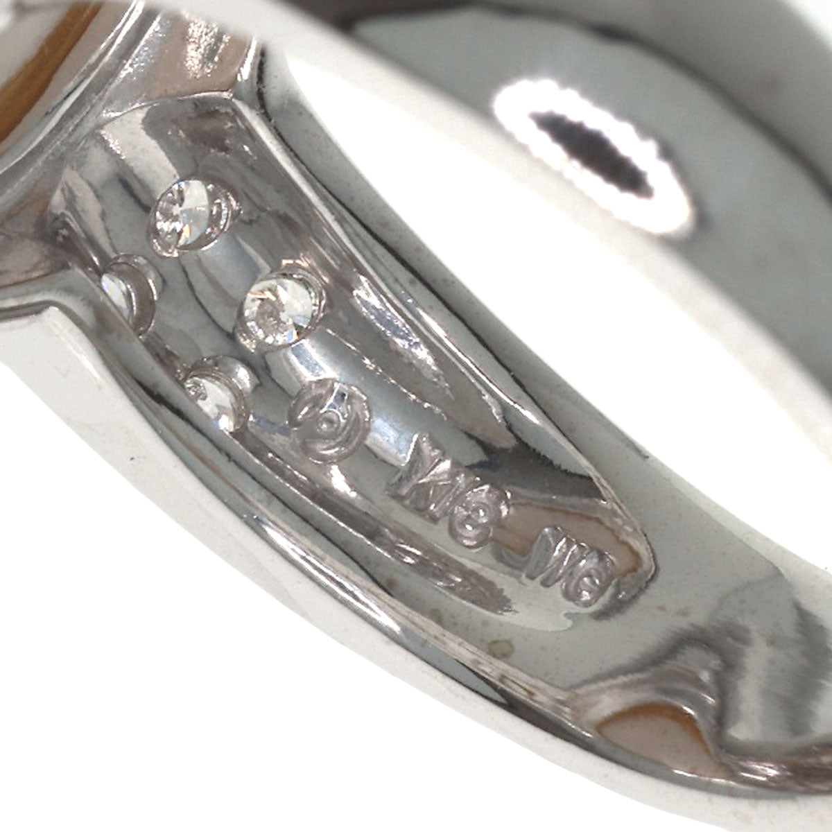 TASAKI Mabe Pearl Pearl Diamond Ring K18 White Gold Ladies [Used]