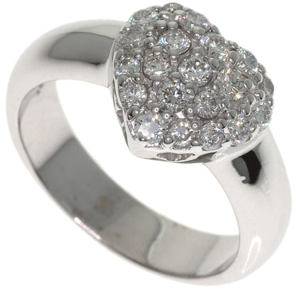 Ponte Vecchio Heart Diamond Ring K18 White Gold Ladies [Used]