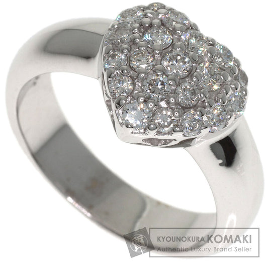 Ponte Vecchio Heart Diamond Ring K18 White Gold Ladies [Used]