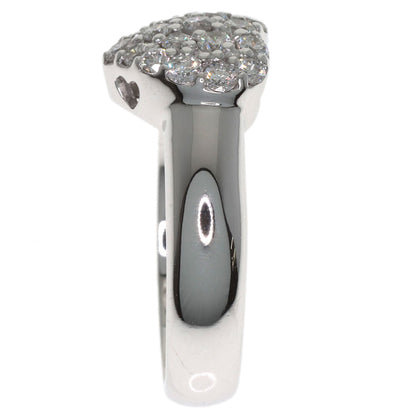 Ponte Vecchio Heart Diamond Ring K18 White Gold Ladies [Used]