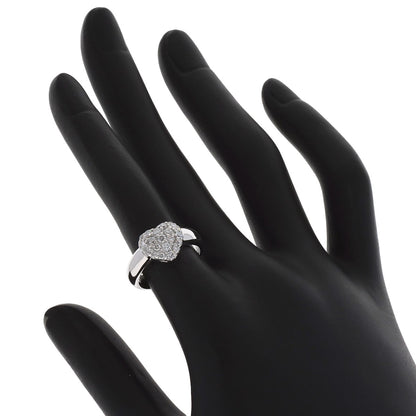 Ponte Vecchio Heart Diamond Ring K18 White Gold Ladies [Used]