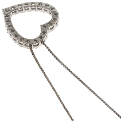 GUCCI Heart Diamond Necklace K18 White Gold Ladies [Used]