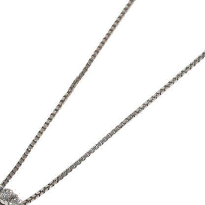 GUCCI Heart Diamond Necklace K18 White Gold Ladies [Used]