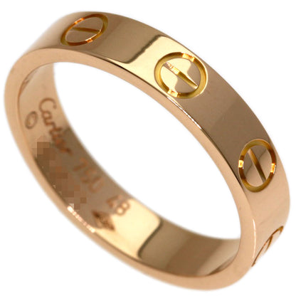 CARTIER Mini love ring # 48 Ring K18 Pink Gold Ladies [Used]