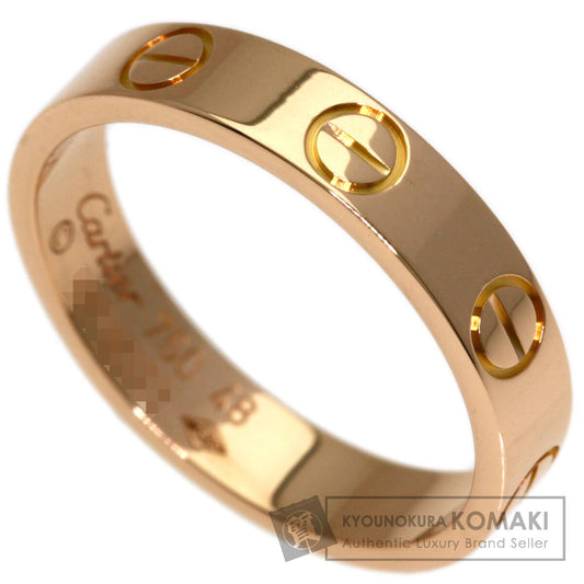 CARTIER Mini love ring # 48 Ring K18 Pink Gold Ladies [Used]
