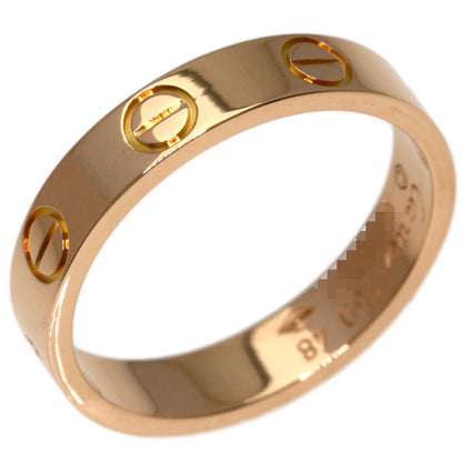 CARTIER Mini love ring # 48 Ring K18 Pink Gold Ladies [Used]