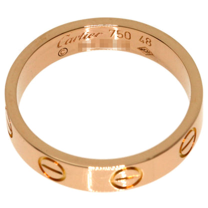 CARTIER Mini love ring # 48 Ring K18 Pink Gold Ladies [Used]