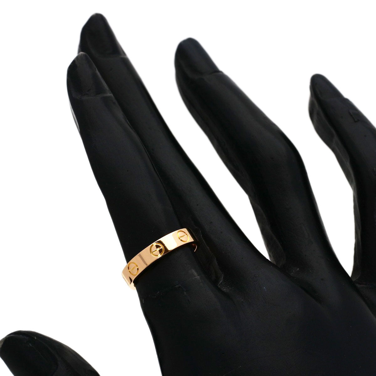 CARTIER Mini love ring # 48 Ring K18 Pink Gold Ladies [Used]