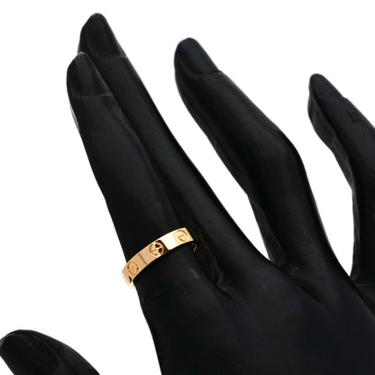 CARTIER Mini love ring # 48 Ring K18 Pink Gold Ladies [Used]