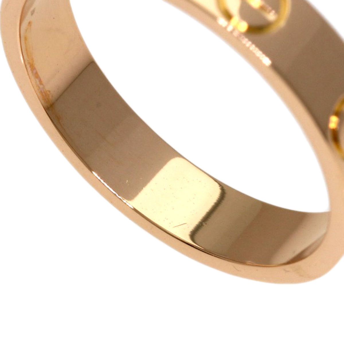 CARTIER Mini love ring # 48 Ring K18 Pink Gold Ladies [Used]