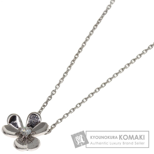 Van Cleef & Arpels Frivole Mini Diamond Necklace K18 White Gold Ladies [Used]