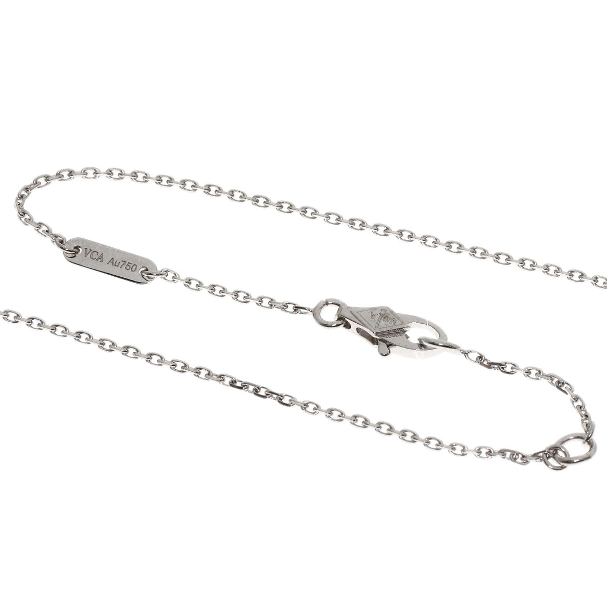 Van Cleef & Arpels Frivole Mini Diamond Necklace K18 White Gold Ladies [Used]