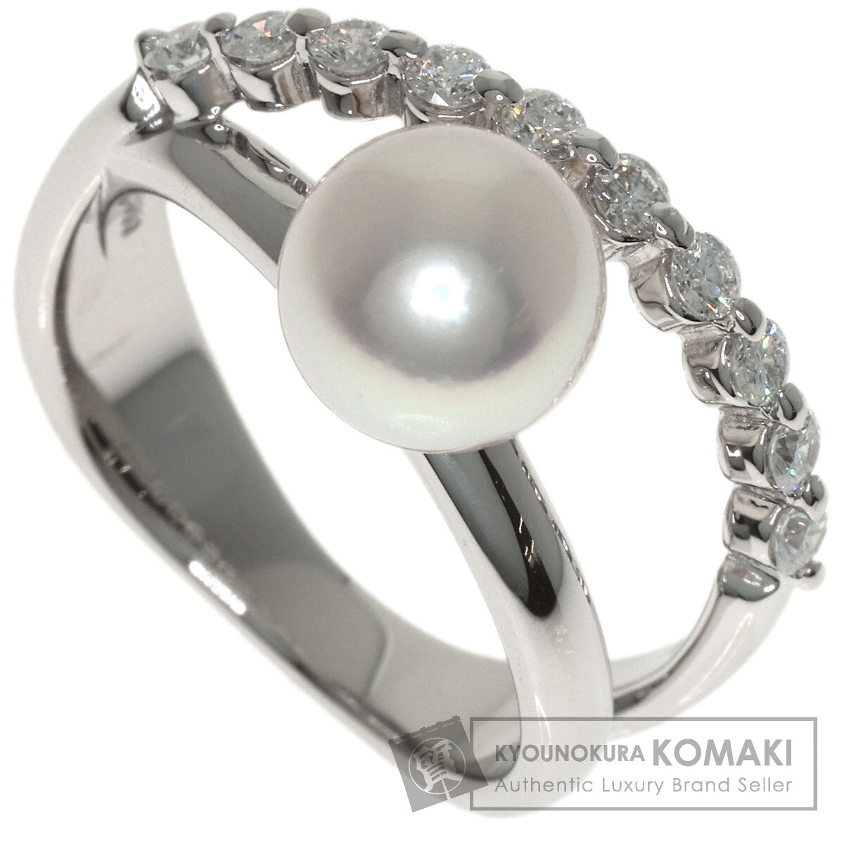 TASAKI Pearl Pearl Diamond Ring Platinum PT900 Ladies [Used]