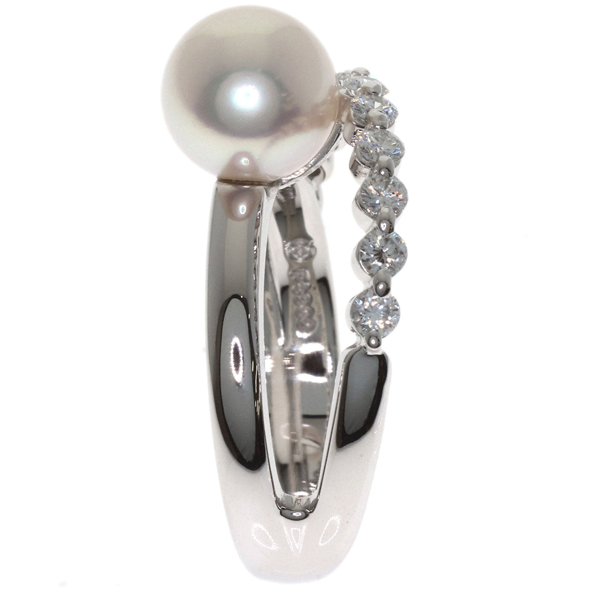 TASAKI Pearl Pearl Diamond Ring Platinum PT900 Ladies [Used]