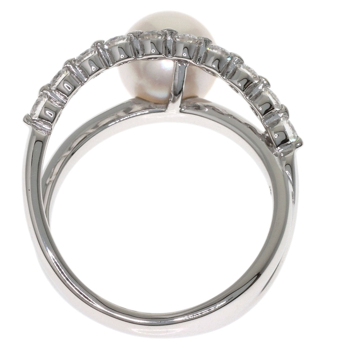 TASAKI Pearl Pearl Diamond Ring Platinum PT900 Ladies [Used]