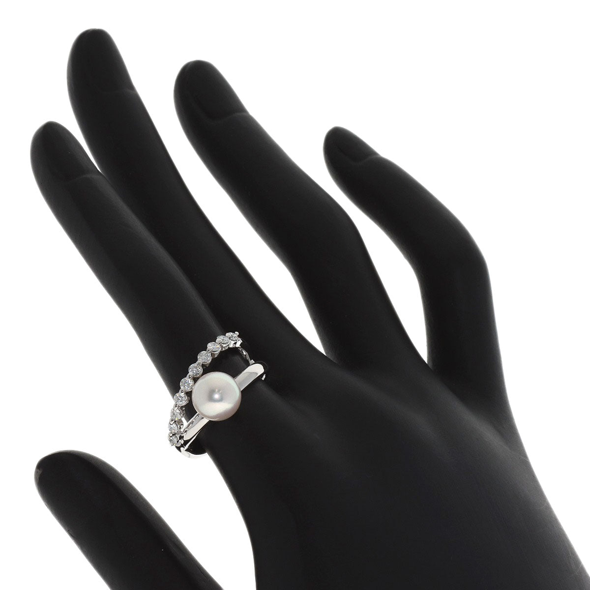 TASAKI Pearl Pearl Diamond Ring Platinum PT900 Ladies [Used]