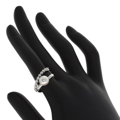 TASAKI Pearl Pearl Diamond Ring Platinum PT900 Ladies [Used]