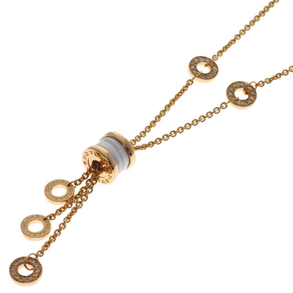 BVLGARI B.zero1 element Diamond Necklace K18 Pink Gold Ladies [Used]
