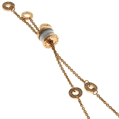 BVLGARI B.zero1 element Diamond Necklace K18 Pink Gold Ladies [Used]