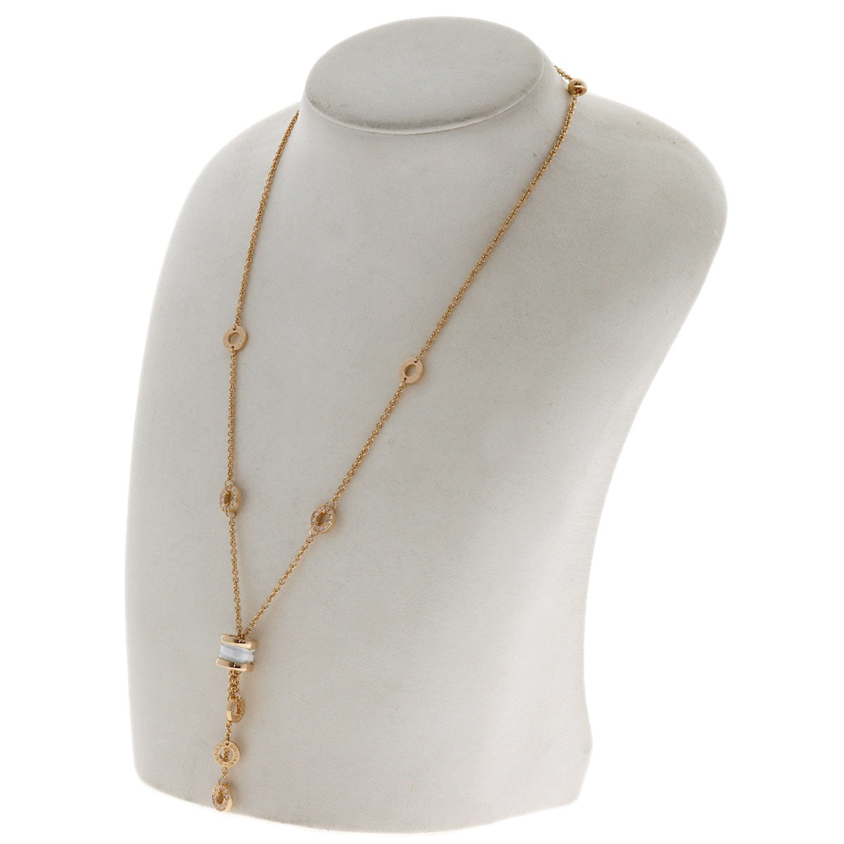 BVLGARI B.zero1 element Diamond Necklace K18 Pink Gold Ladies [Used]