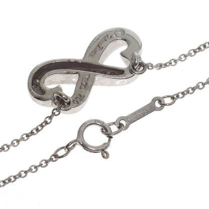 TIFFANY&Co. Double Loving Heart Diamond Necklace K18 White Gold Ladies [Used]