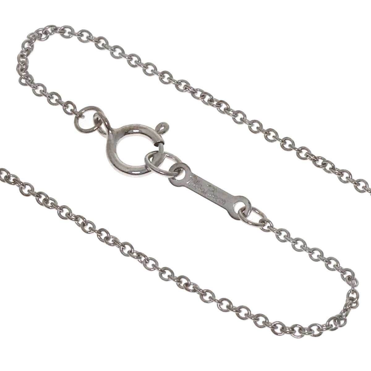 TIFFANY&Co. Double Loving Heart Diamond Necklace K18 White Gold Ladies [Used]