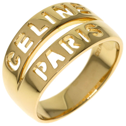 CELINE logo Ring K18 Yellow Gold Ladies [Used]