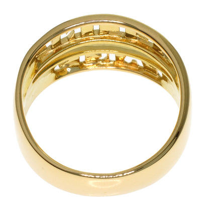 CELINE logo Ring K18 Yellow Gold Ladies [Used]