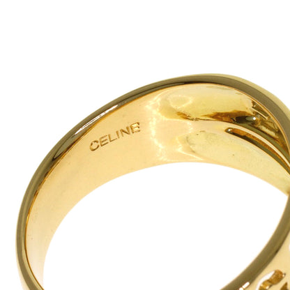 CELINE logo Ring K18 Yellow Gold Ladies [Used]