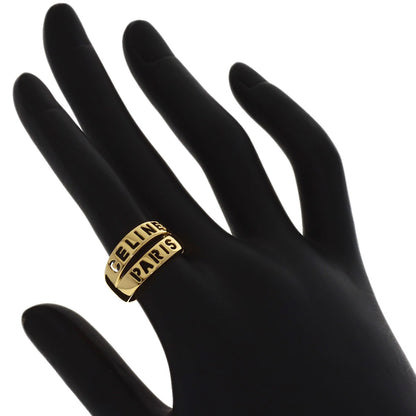 CELINE logo Ring K18 Yellow Gold Ladies [Used]