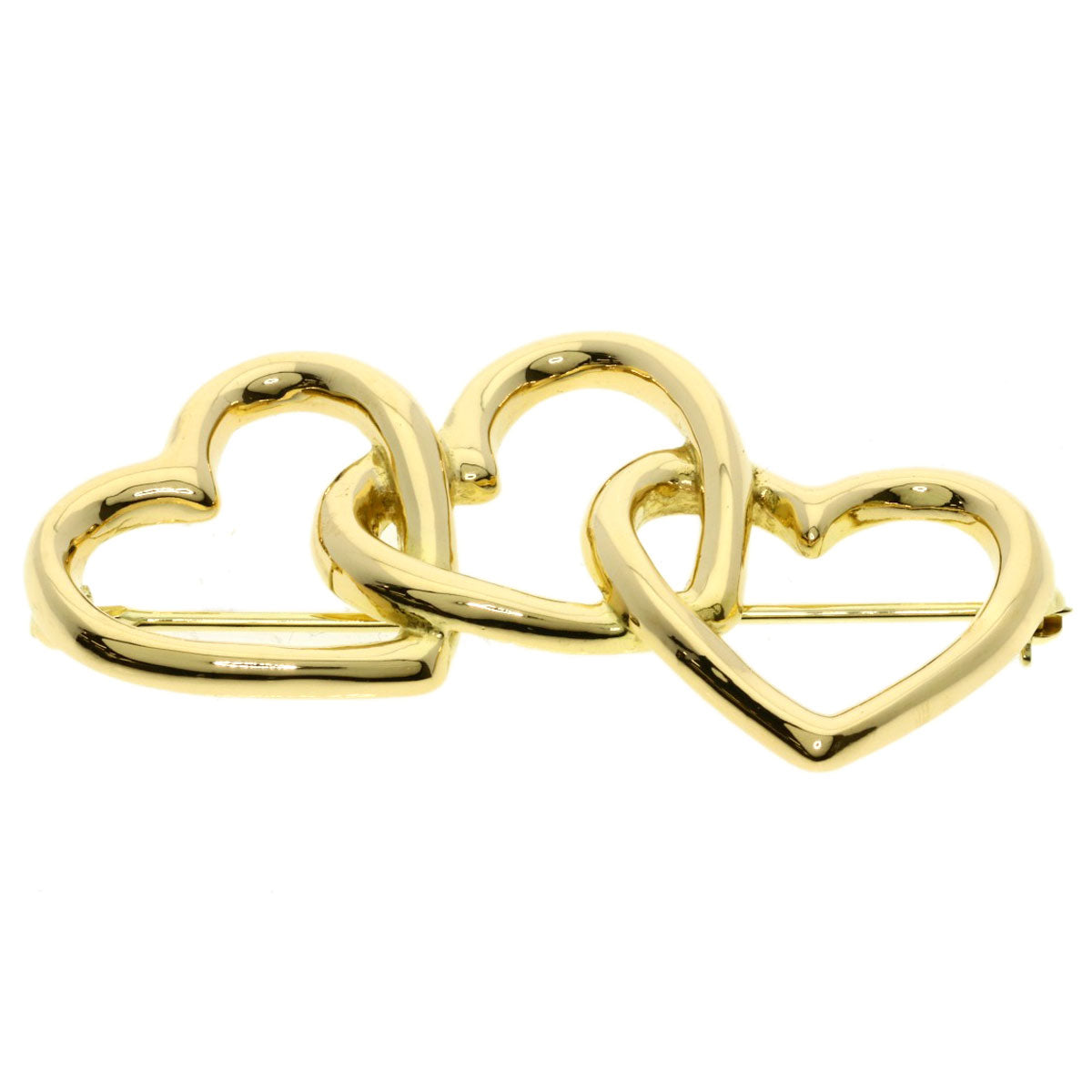 TIFFANY&Co. Triple heart Brooch K18 Yellow Gold Ladies [Used]