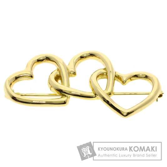 TIFFANY&Co. Triple heart Brooch K18 Yellow Gold Ladies [Used]