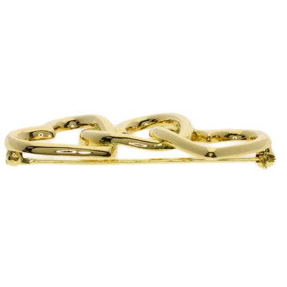 TIFFANY&Co. Triple heart Brooch K18 Yellow Gold Ladies [Used]