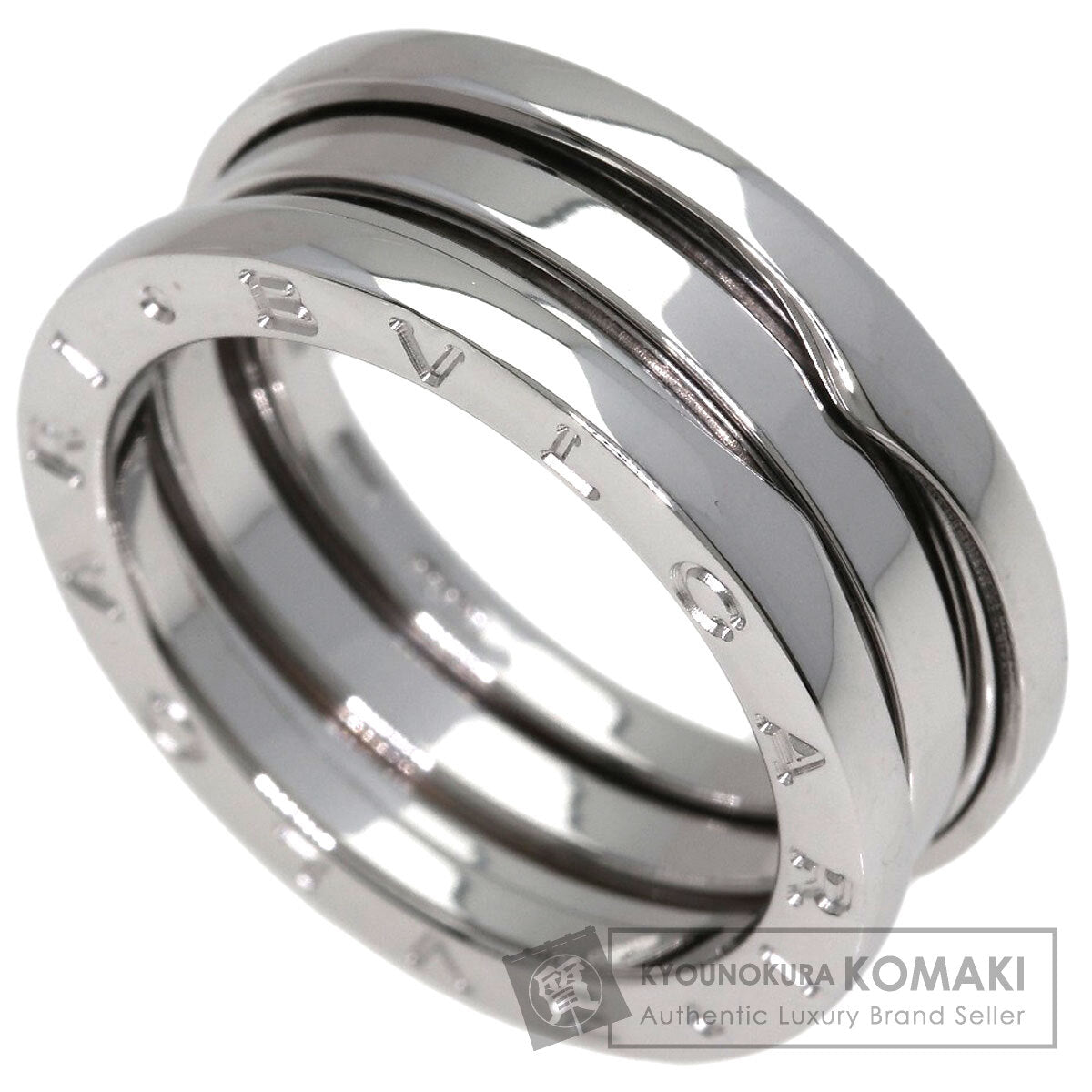 BVLGARI B.zero1 2 band #55 Ring K18 White Gold Ladies [Used]