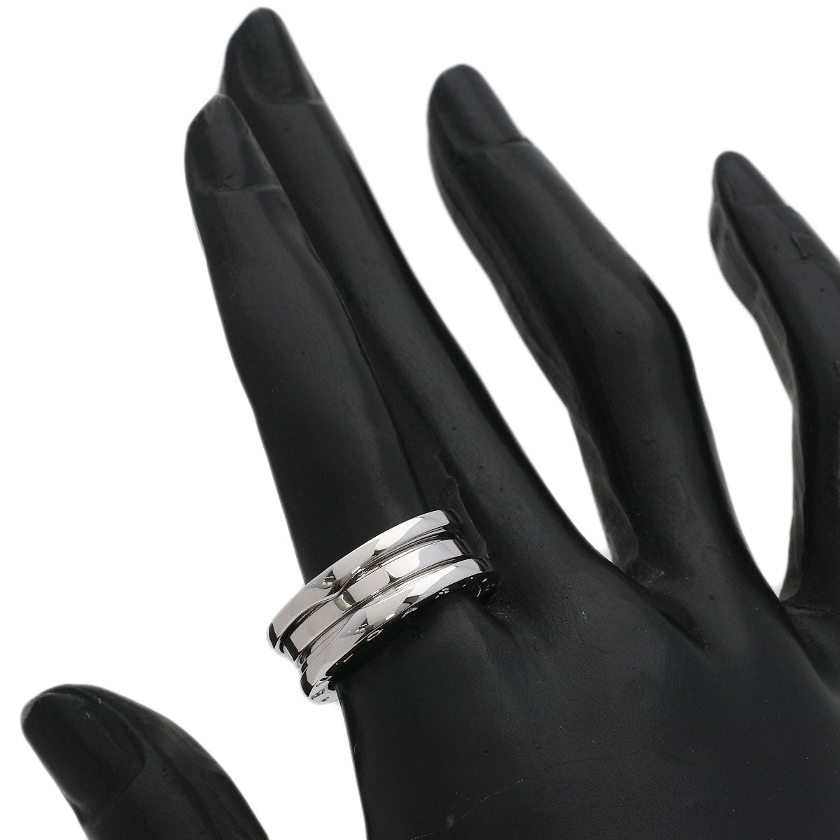 BVLGARI B.zero1 2 band #55 Ring K18 White Gold Ladies [Used]