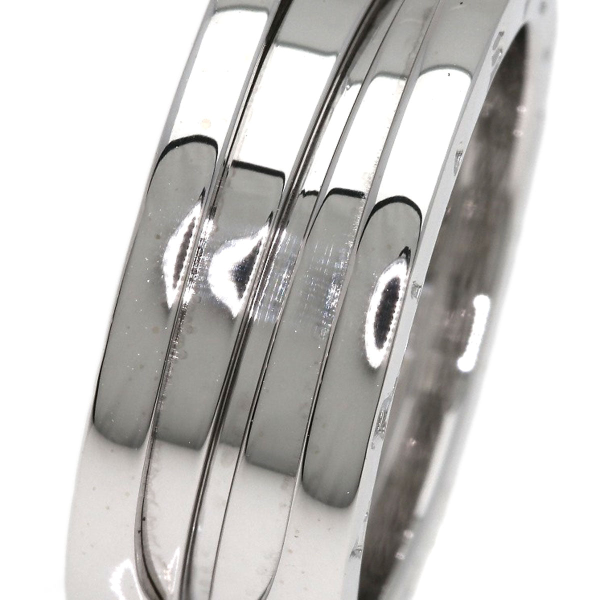 BVLGARI B.zero1 2 band #55 Ring K18 White Gold Ladies [Used]